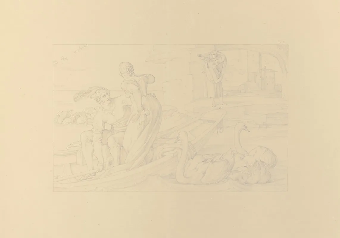 Aus Dem Leben Eines Wustlings Ii Die Fahrt Auf Dem Wasser by Bonaventura Genelli - Canvas Print