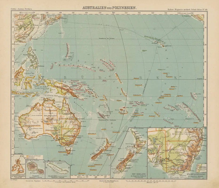 Australien‎ ‎und‎ ‎polynesien‎ by Emil von Sydow - Canvas Print