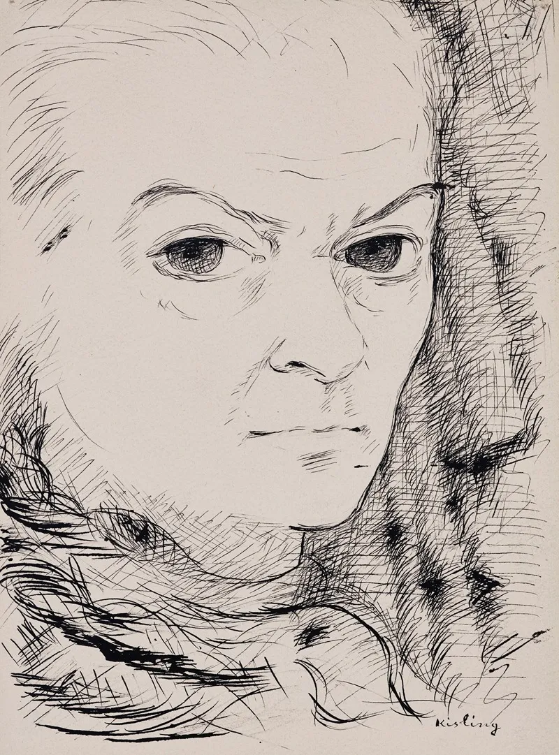 Autoportrait 27 by Moïse Kisling - Canvas Print