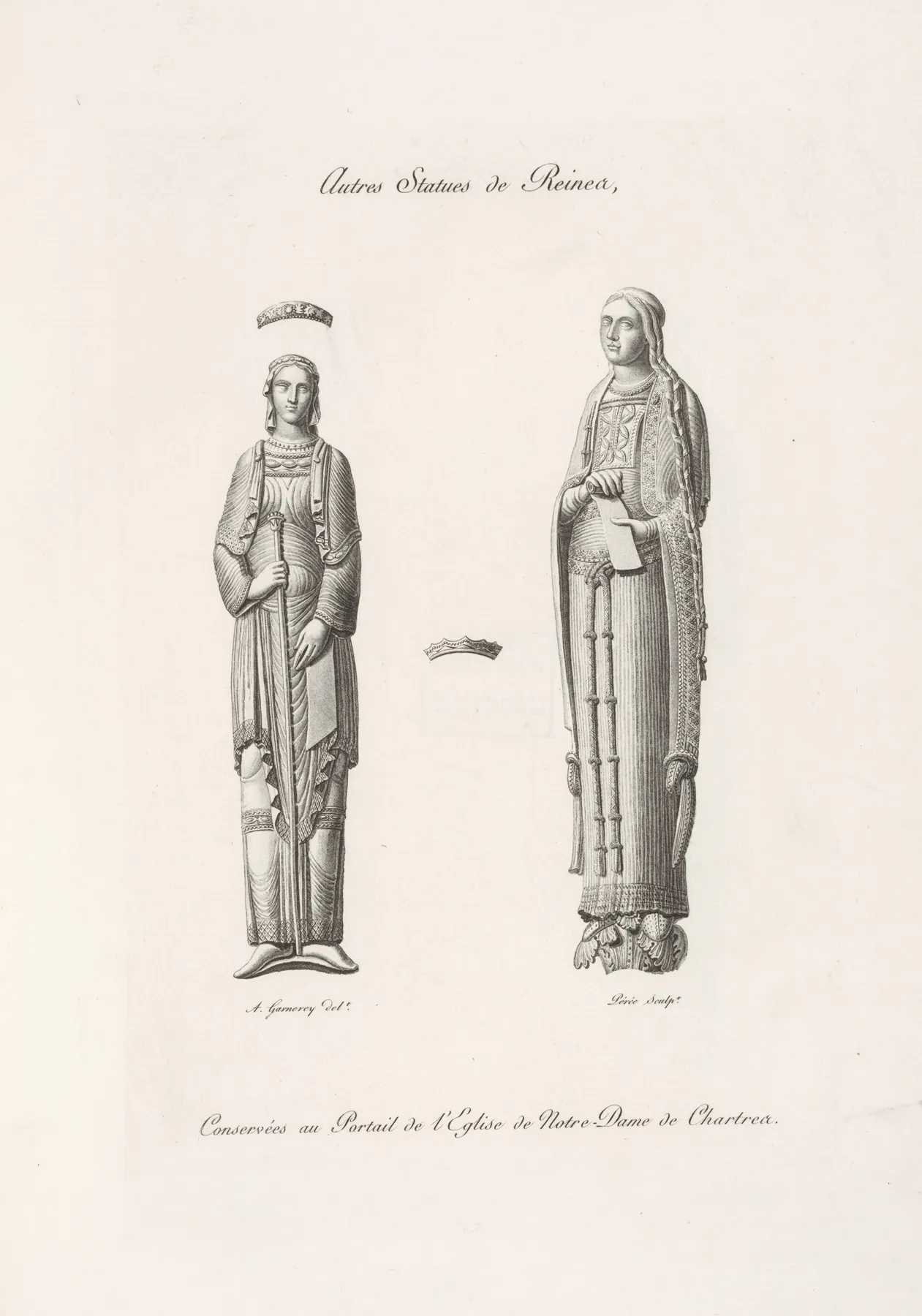 Autres Statues De Reines by Nicolas Xavier Willemin - Canvas Print