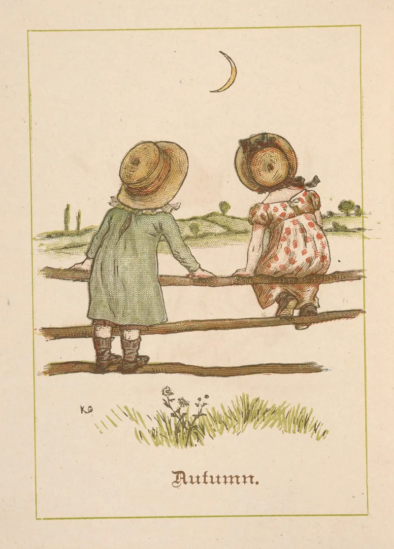 Autumn 66 by Kate Greenaway - Canvas Print