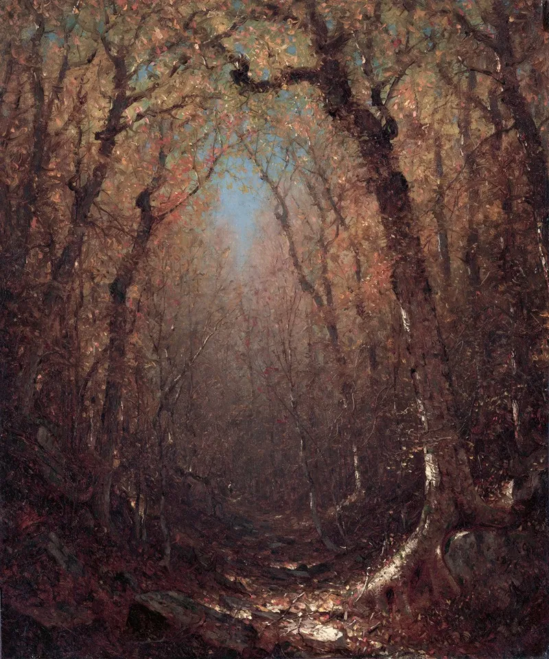 Autumn A Wood Path by Sanford Robinson Gifford - Canvas Print