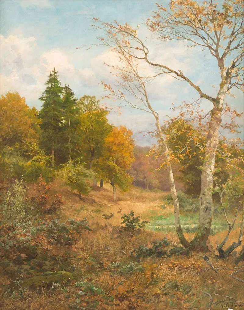 Autumn Forest by Heinrich Böhmer - Canvas Print