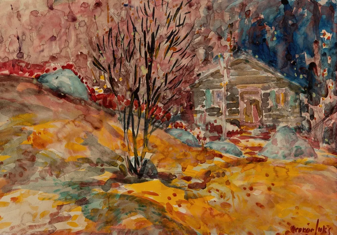 Autumn Landscape 16 by George Luks - Canvas Print