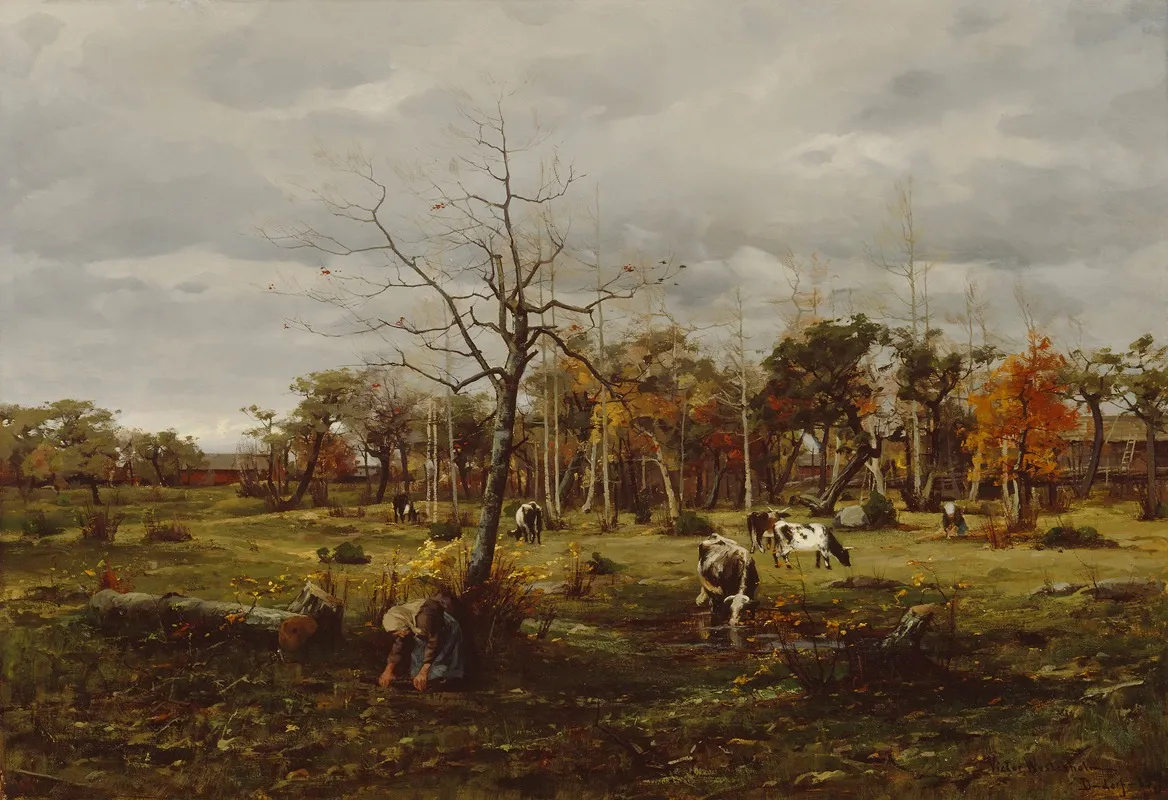 Autumn Landscape 34 by Victor Westerholm - Canvas Print