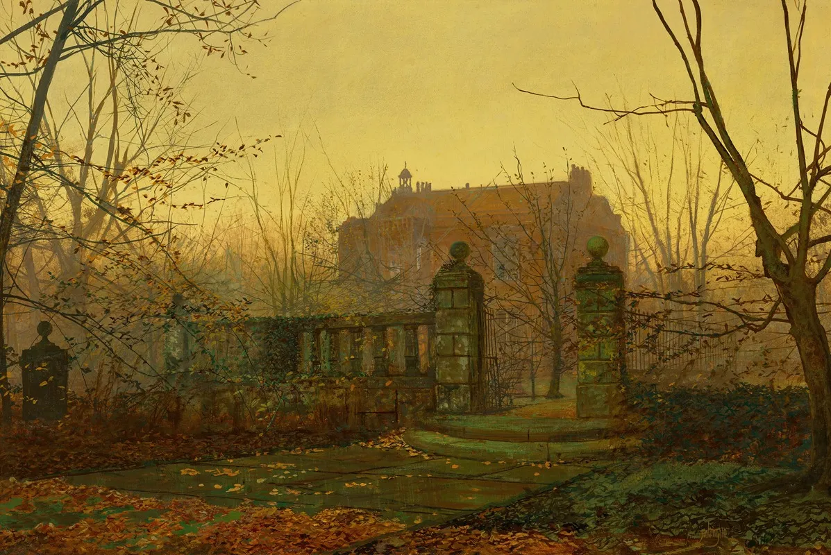 Autumn Morning 2 by John Atkinson Grimshaw - Canvas Print