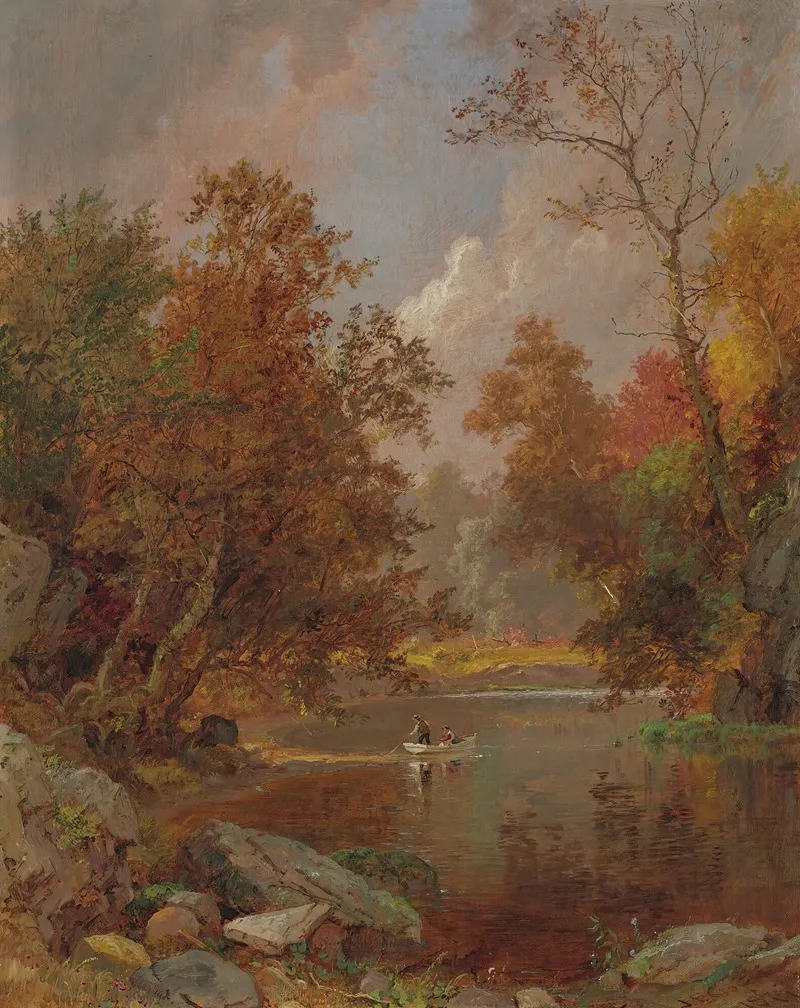 Autumn On The River by Jasper Francis Cropsey - Canvas Print