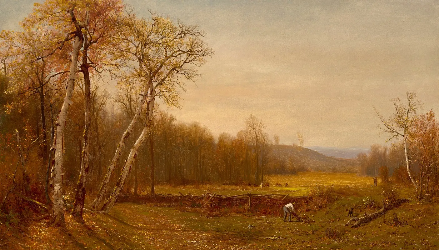 Autumn Scene 3 by Jervis McEntee - Canvas Print