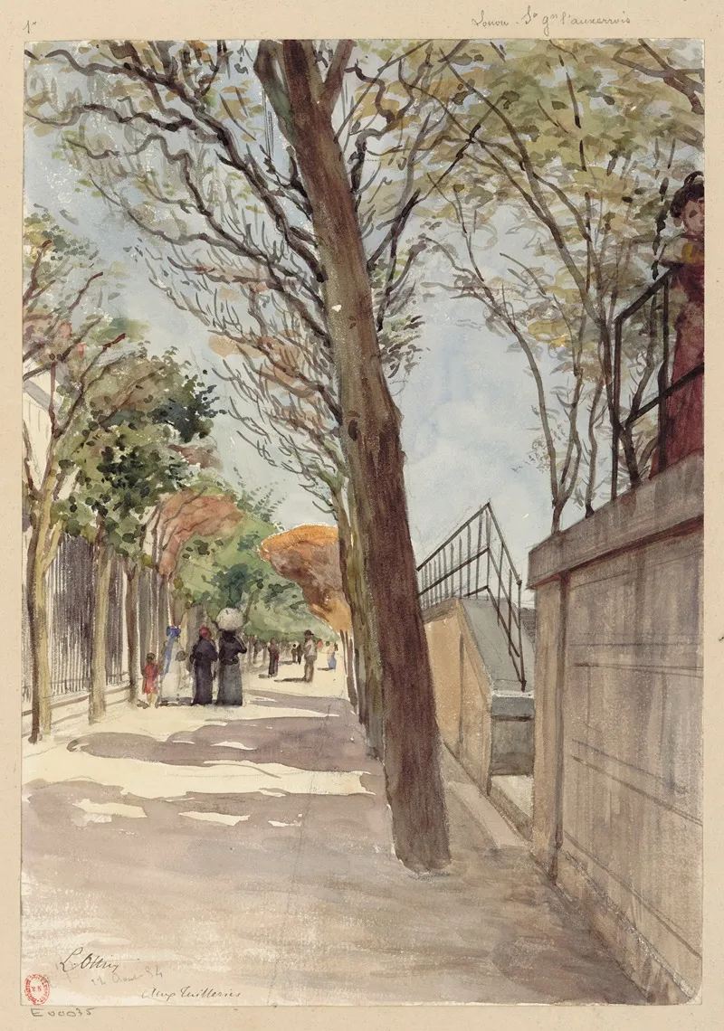 Aux Tuilleries by Léon-Auguste Ottin - Canvas Print