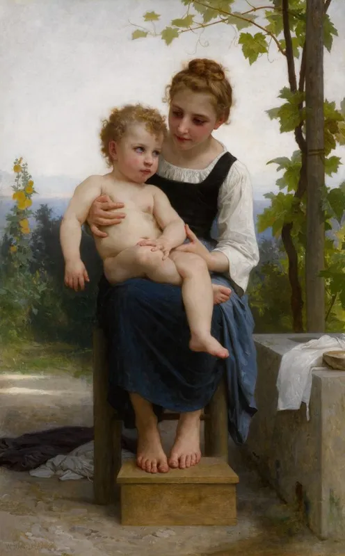 Avant Le Bain by William Bouguereau - Canvas Print