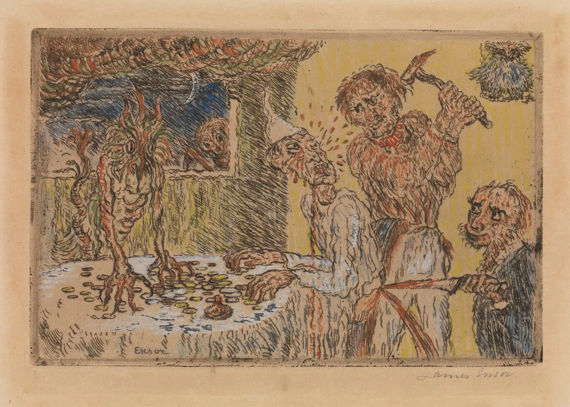 Avarice 2 by James Ensor - Canvas Print