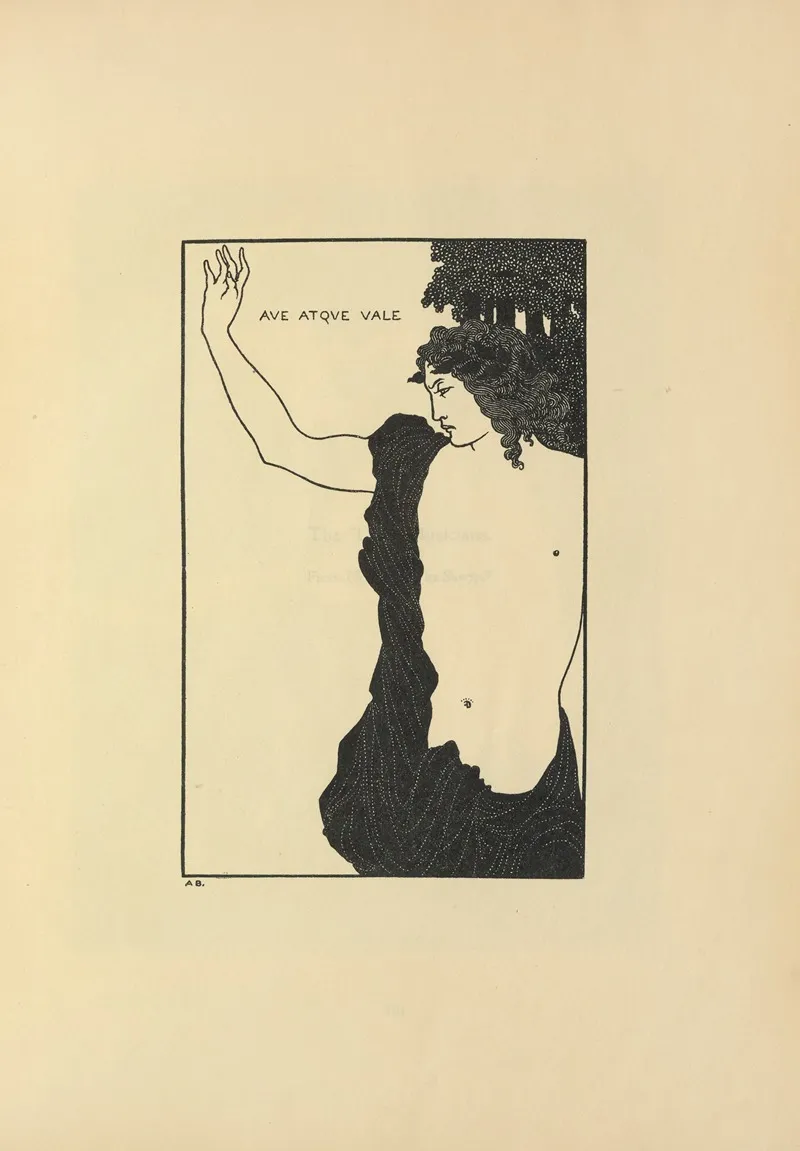 Ave Atque Vale Catullus Carmen Cxi From No 7 Of The Savoy by Aubrey Vincent Beardsley - Canvas Print