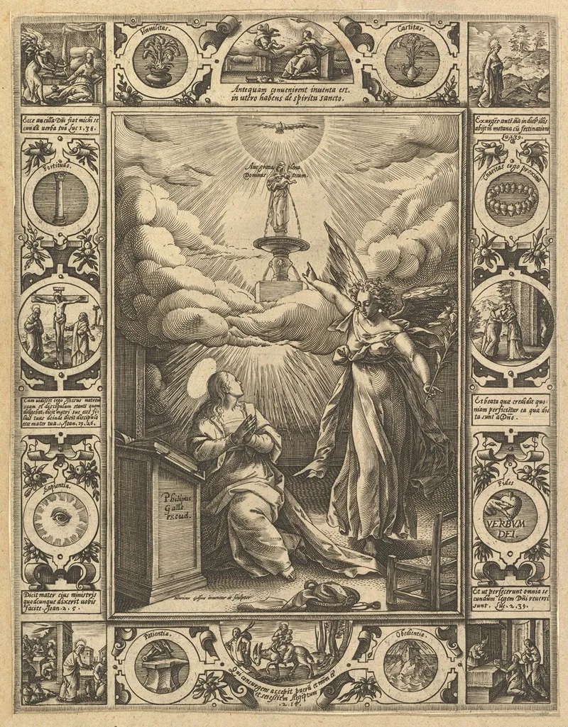 Ave Maria 4 by Hendrick Goltzius - Canvas Print