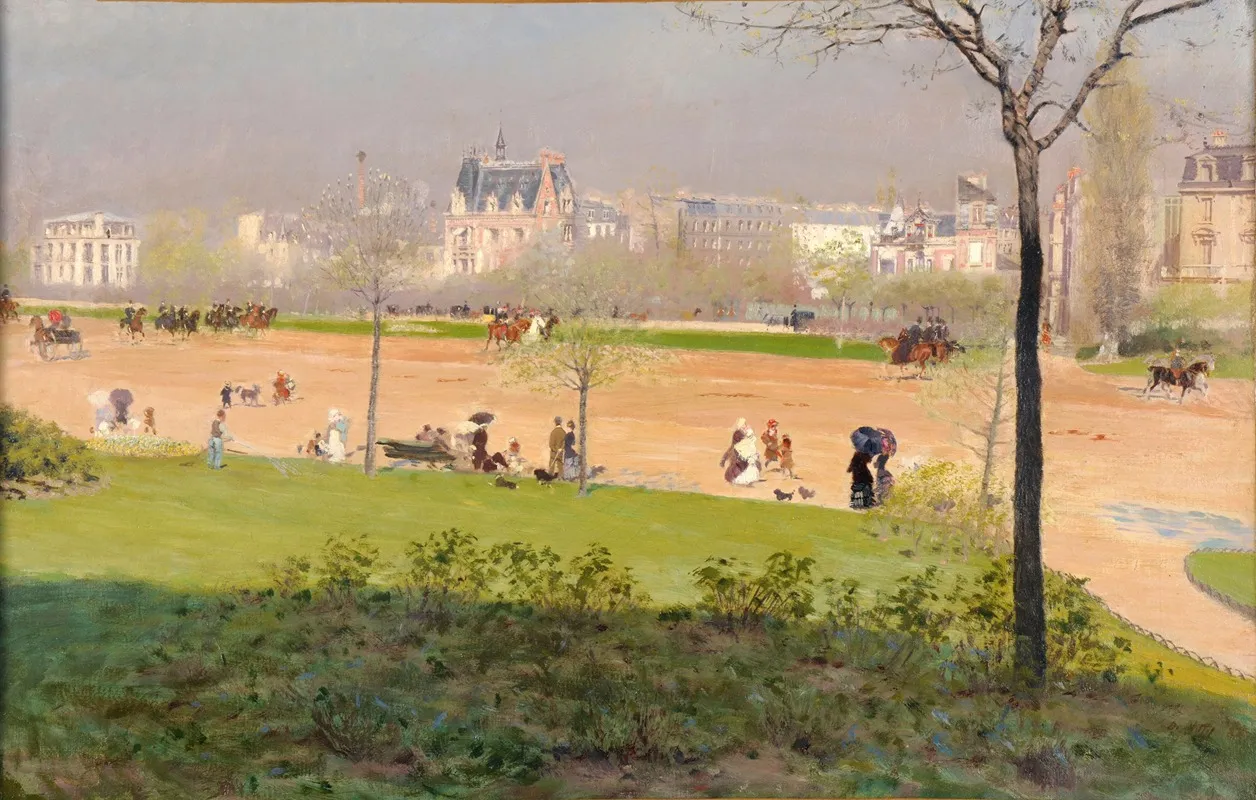 Avenue Du Bois De Boulogne by Giuseppe De Nittis - Canvas Print