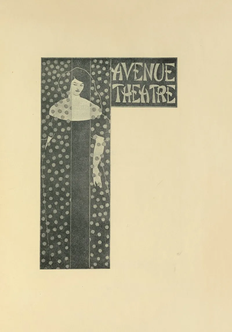 Avenue Theatre Poster For A Comedy Of Sighs by Aubrey Vincent Beardsley - Canvas Print