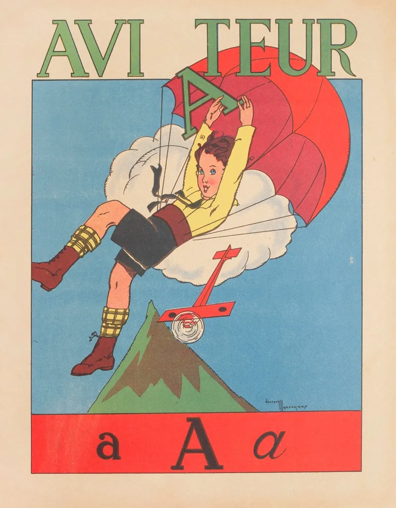 Aviateur by Gaston Marechaux - Canvas Print