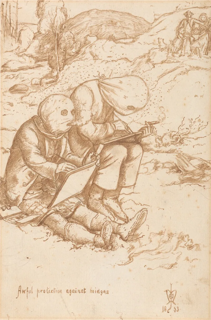 Awful Protection Against Midges 2 by Sir John Everett Millais - Canvas Print