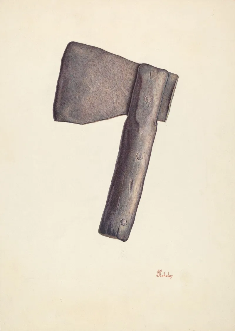 Axe 2 by Hal Blakeley - Canvas Print
