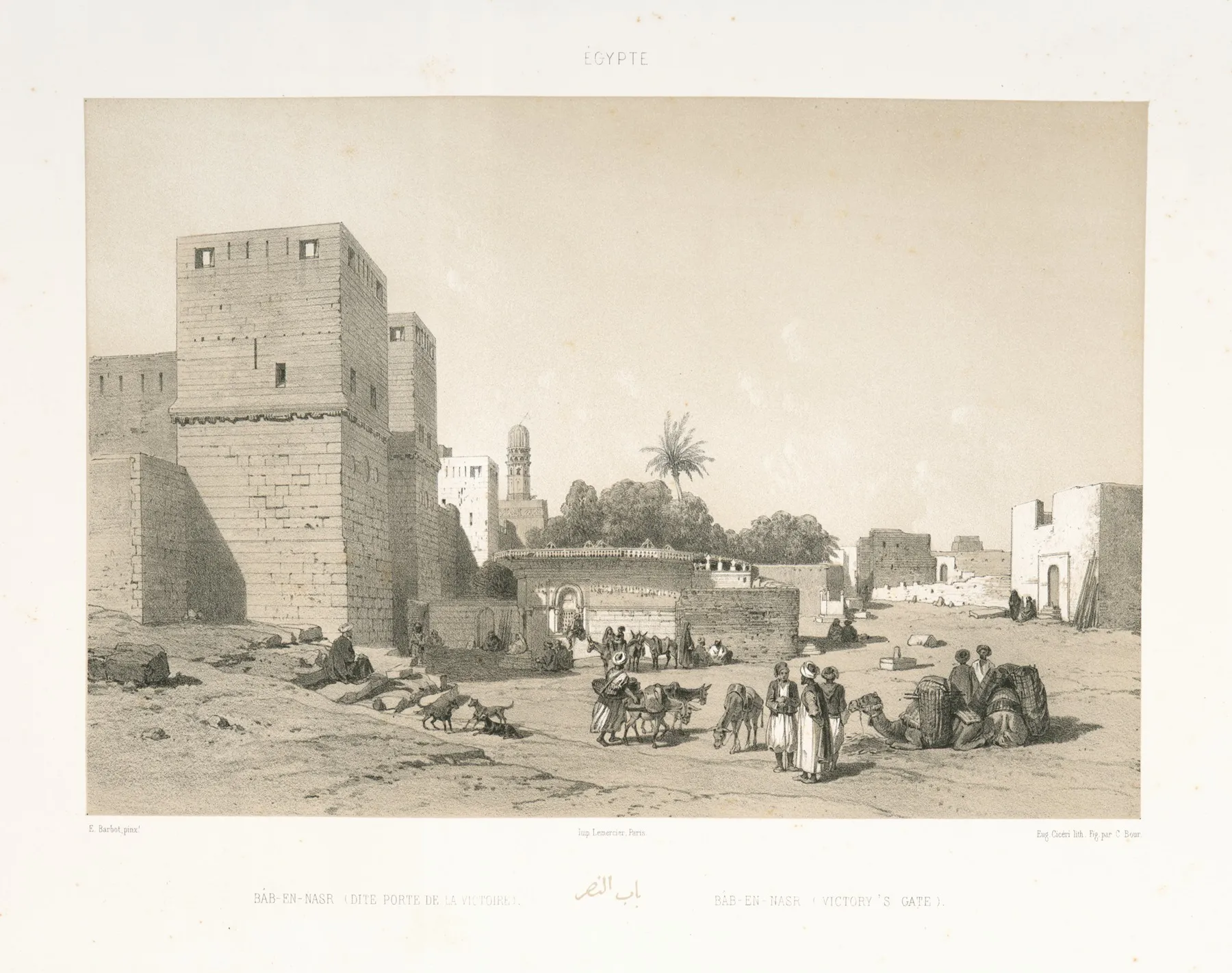 Bab En Nasr Dite Porte De La Victoire Bab En Nasr Victorys Gate by Prosper Barbot - Canvas Print