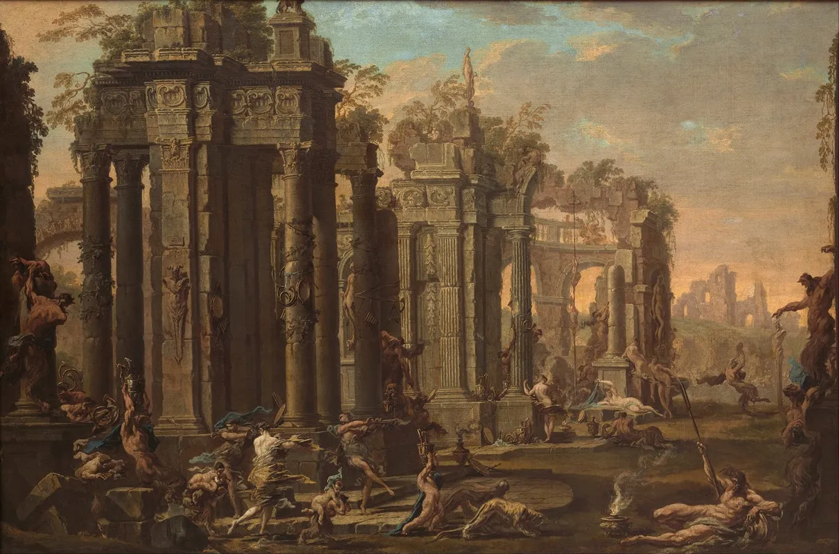 Bacchanal 2 by Alessandro Magnasco - Canvas Print