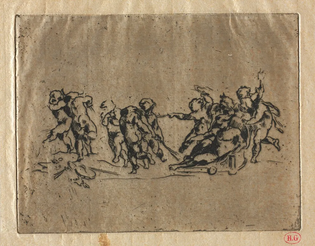 Bacchanal With Children And Chariot