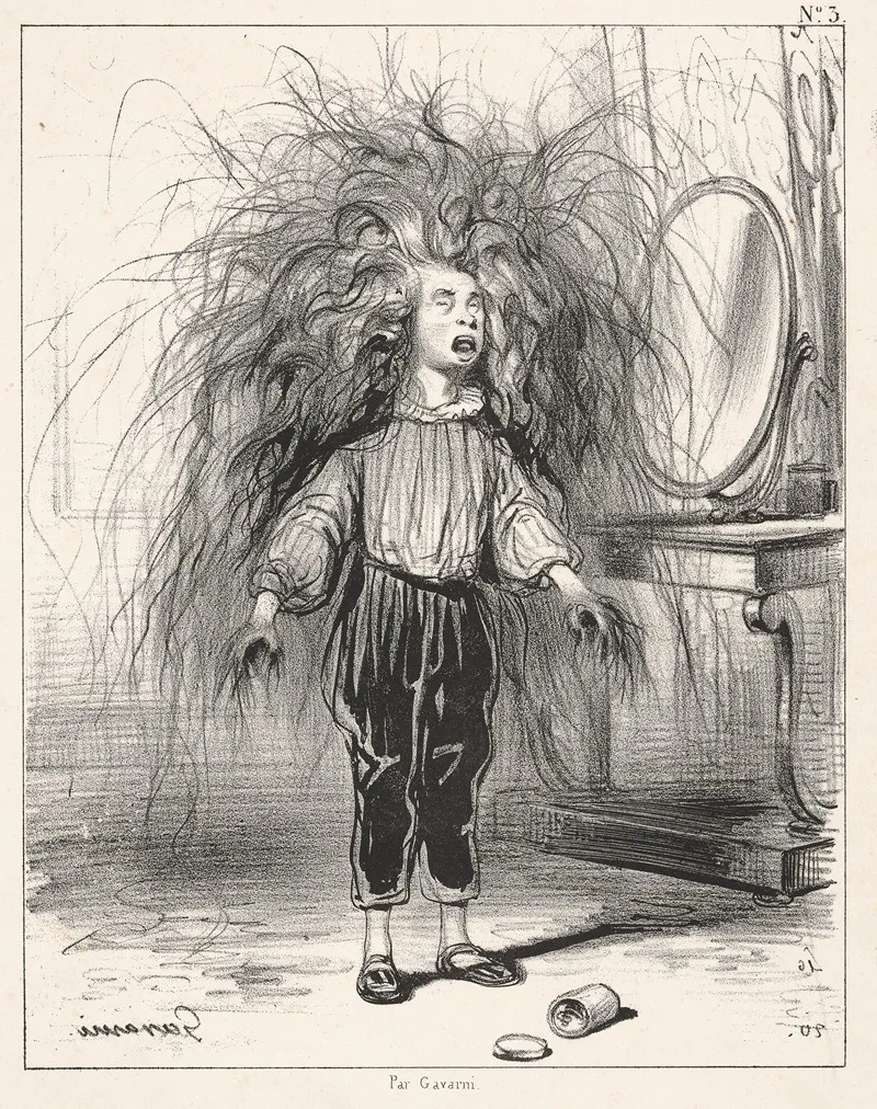 Back Of The Medals No 3 A Terrible Child That We Had The Imprudence To Let Play With A Pot Of Lion Pomade