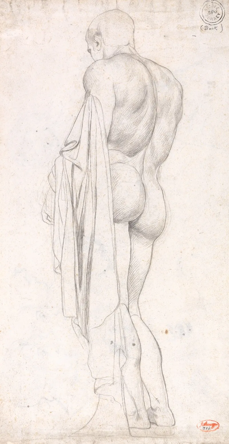 Back View Of A Standing Classical Male Figure