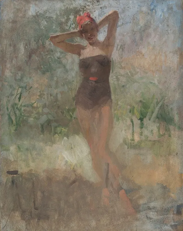 Badende 3 by Brynolf Wennerberg - Canvas Print