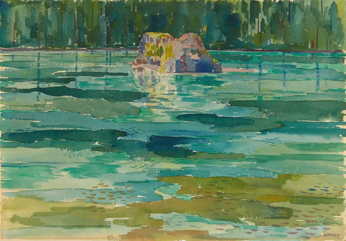 Badersee by Walter Ophey - Canvas Print