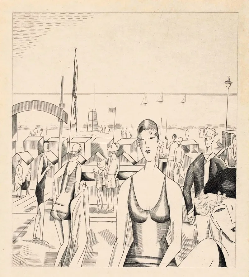Badplaats by Jean-Émile Laboureur - Canvas Print