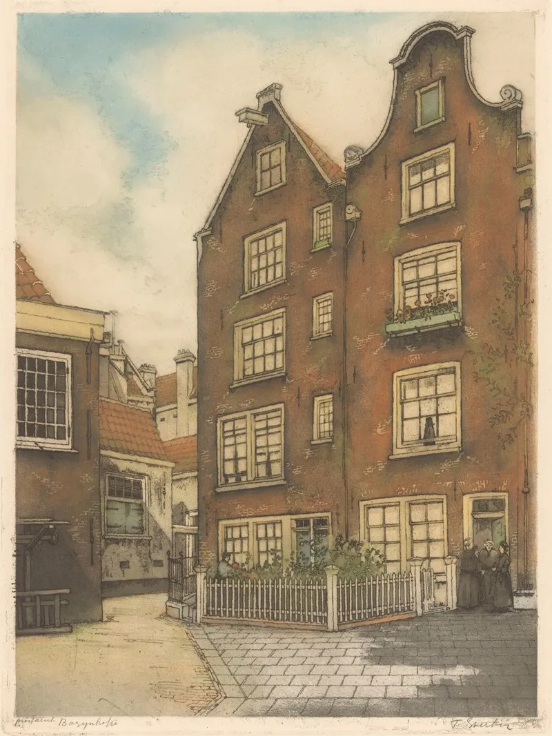 Bagijnhofje by Frans Everbag - Canvas Print