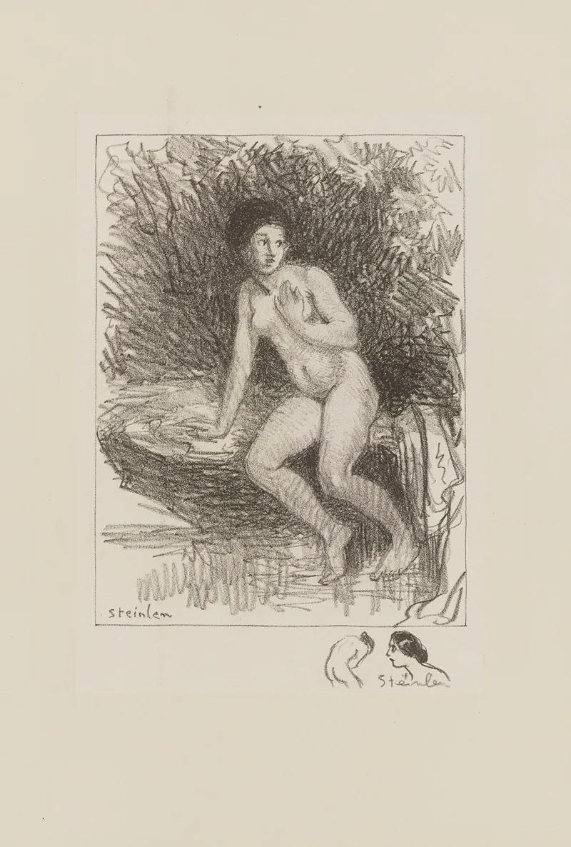 Baigneuse 12 by Théophile Alexandre Steinlen - Canvas Print