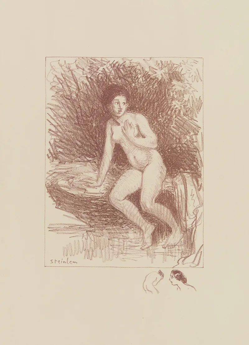 Baigneuse 13 by Théophile Alexandre Steinlen - Canvas Print