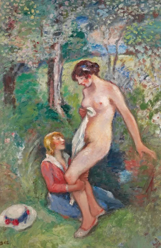 Baigneuse 2 by Georges d'Espagnat - Canvas Print