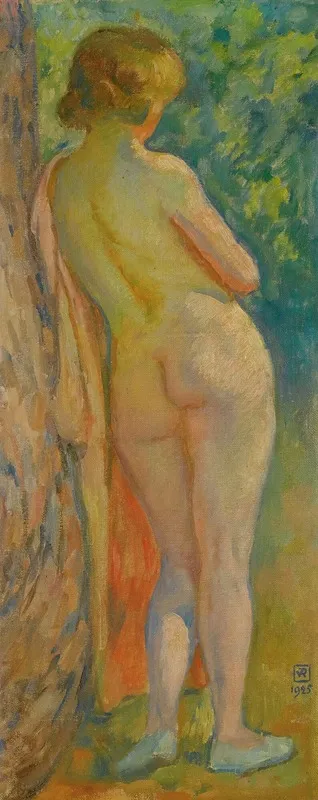 Baigneuse Debout De Dos