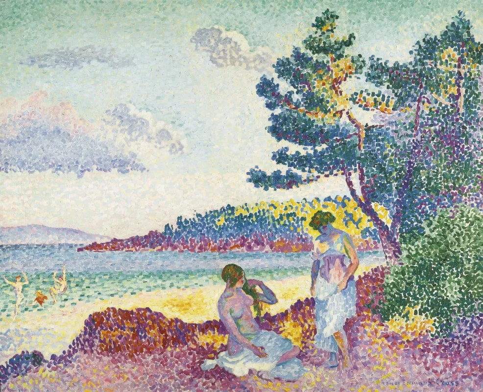 Baigneuses 7 by Henri-Edmond Cross - Canvas Print