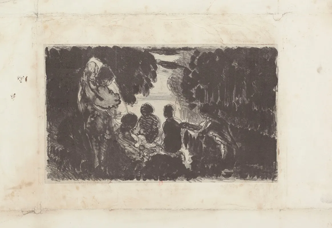 Baigneuses Au Bord Dun Etang