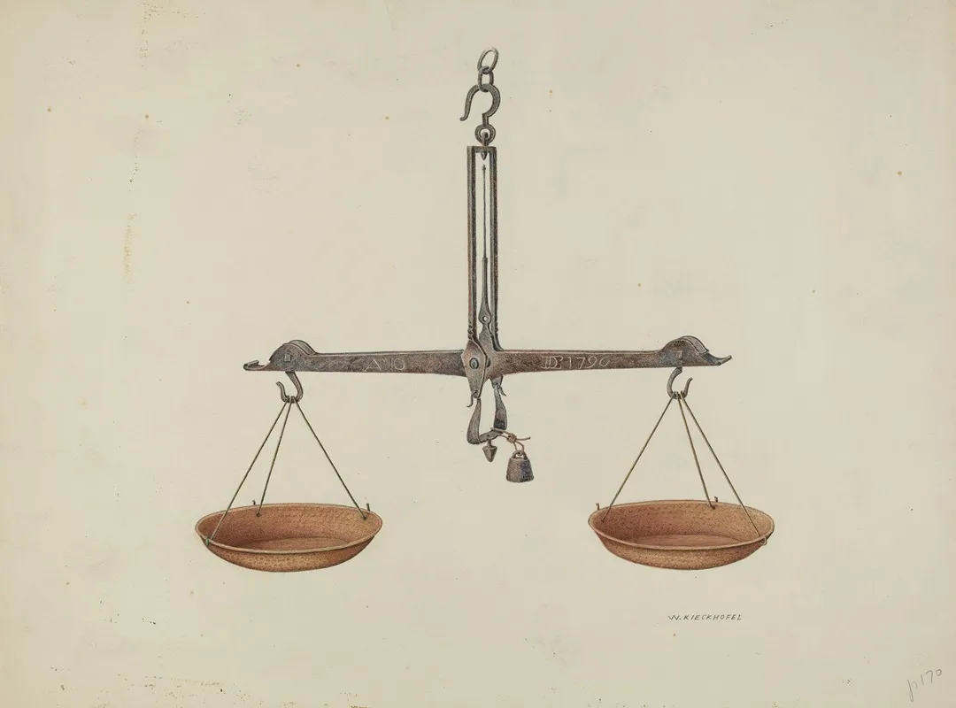 Balance Scales 2 by William Kieckhofel - Canvas Print