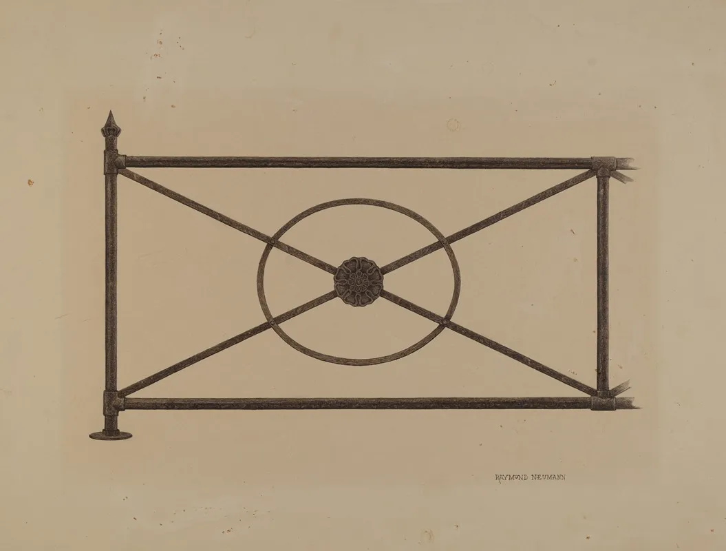 Balcony Railing With Cast Rosette