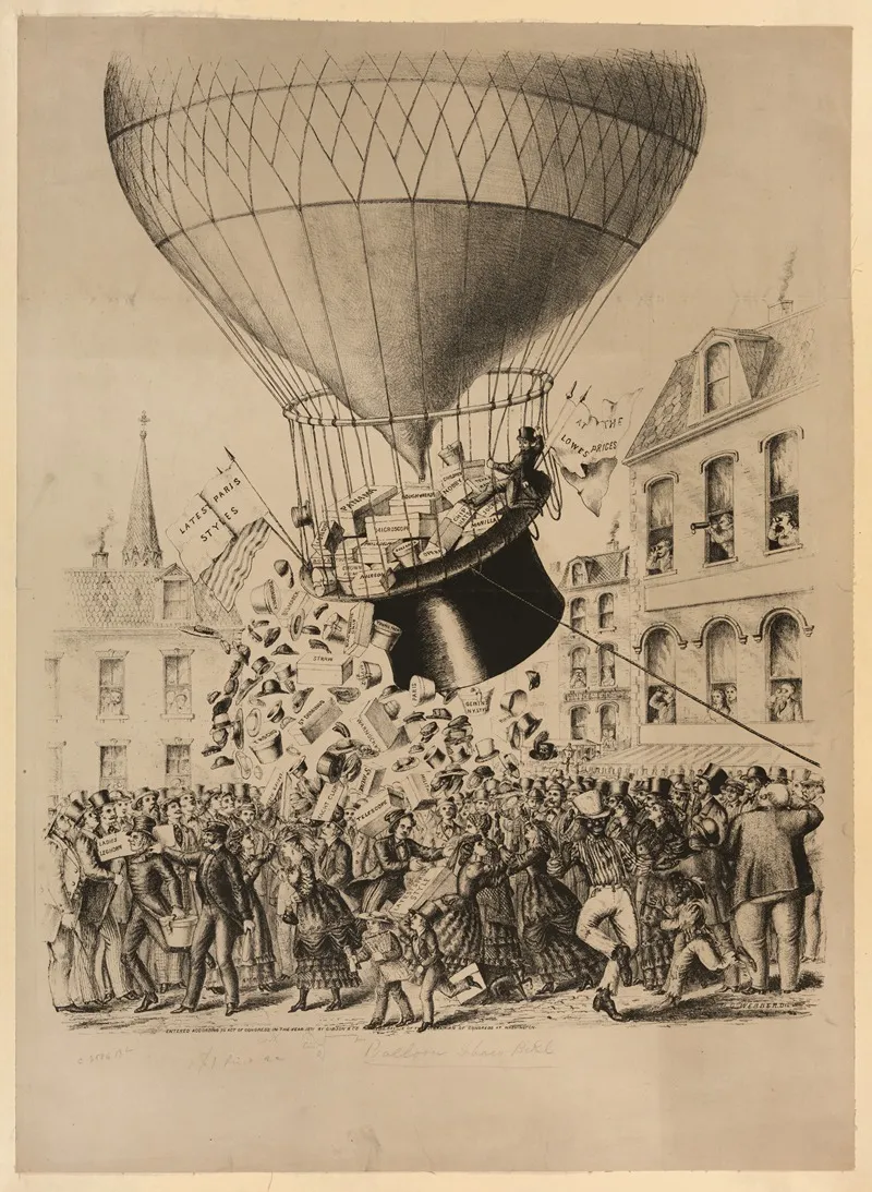 Balloon Show Bill by Gibson &amp; Co. Lith - Canvas Print
