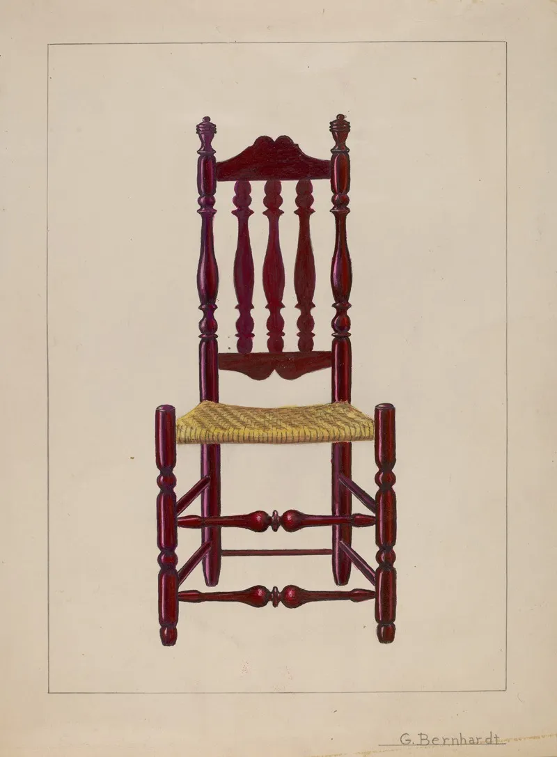 Baluster Back Chair by Gerald Bernhardt - Canvas Print