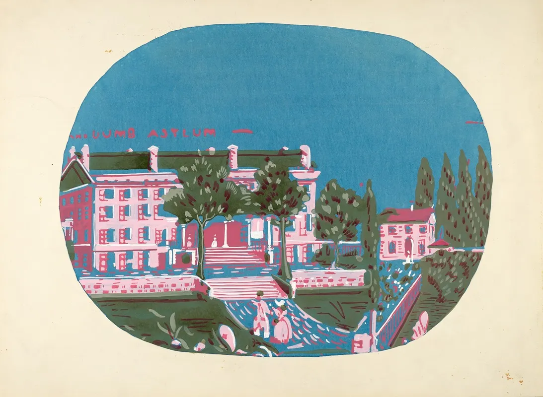 Bandbox Design Deaf And Dumb Asylum by Martin Partyka - Canvas Print