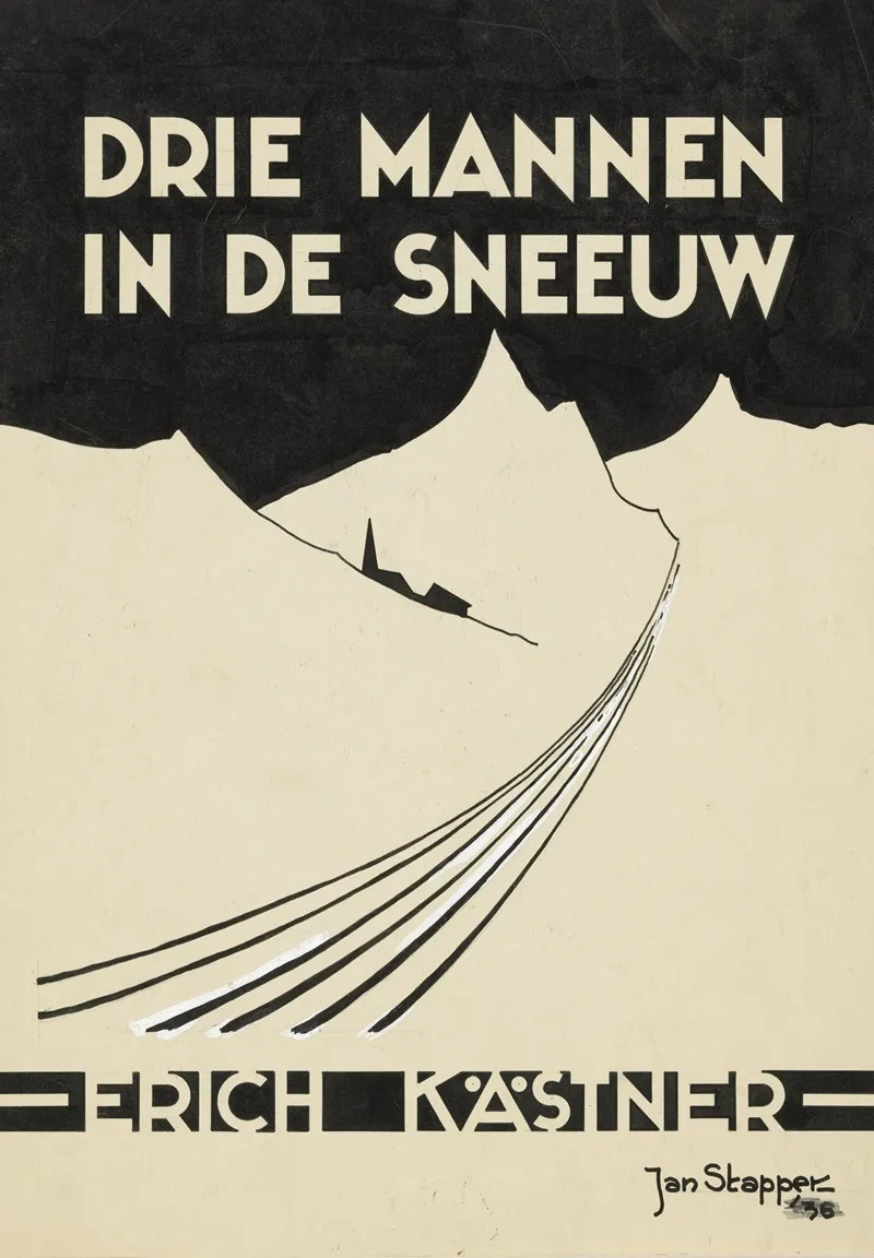 Bandontwerp Voor Erich Kastner Drie Mannen In De Sneeuw Drei Manner Im Schnee