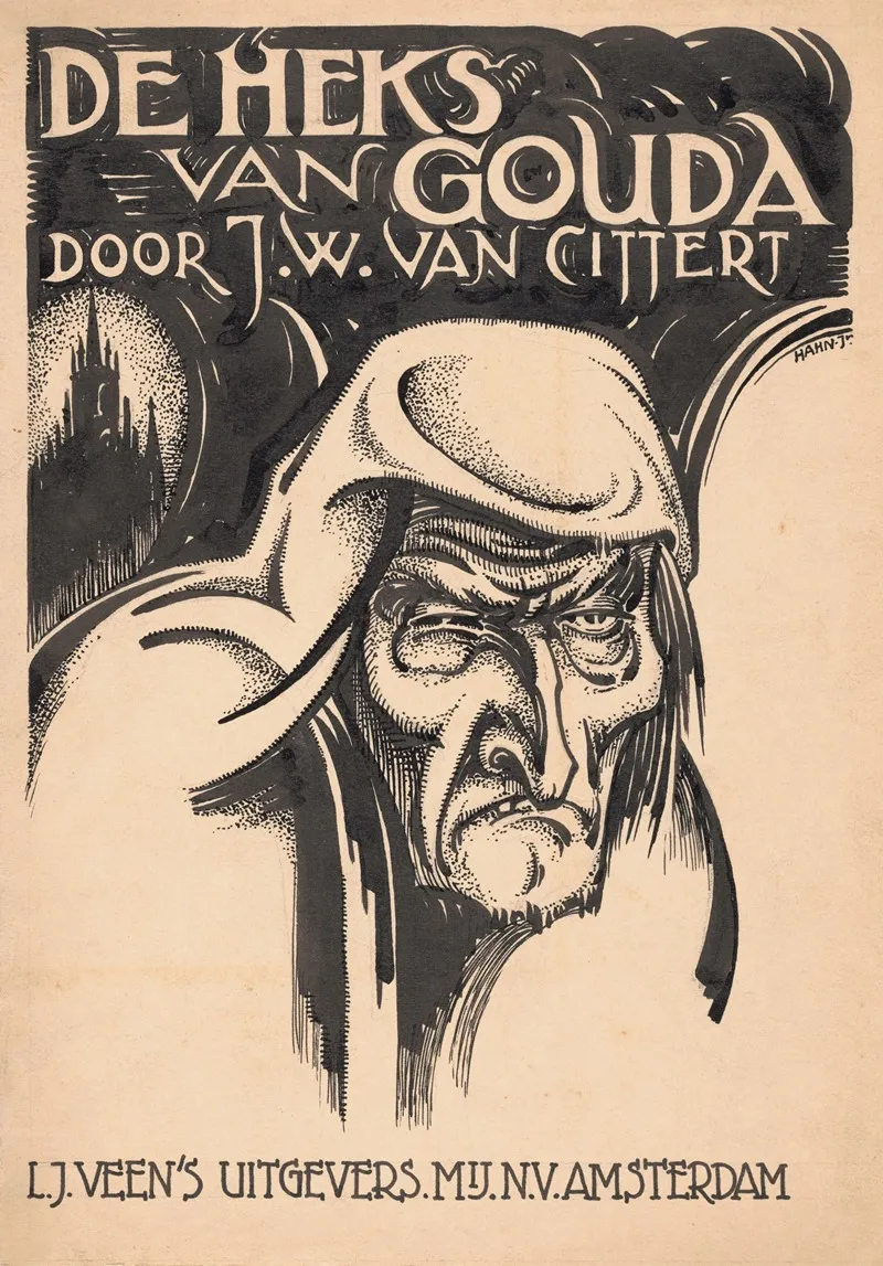 Bandontwerp Voor J W Van Cittert De Heks Van Gouda Dieuwer Jonkvrouwe Van Vlist De Heks Van Der Goude by Albert Hahn - Canvas Print