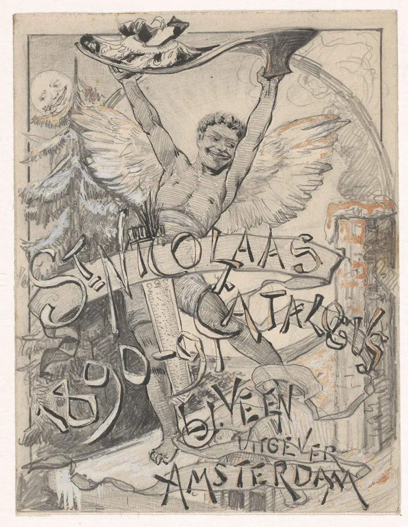 Bandontwerp Voor St Nikolaascatalogus by Willem Wenckebach - Canvas Print