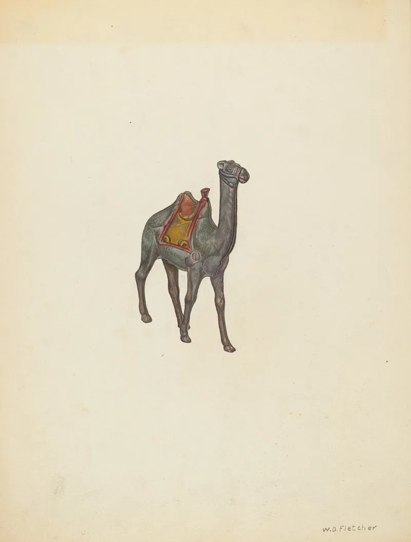 Bank Camel by William O. Fletcher - Canvas Print
