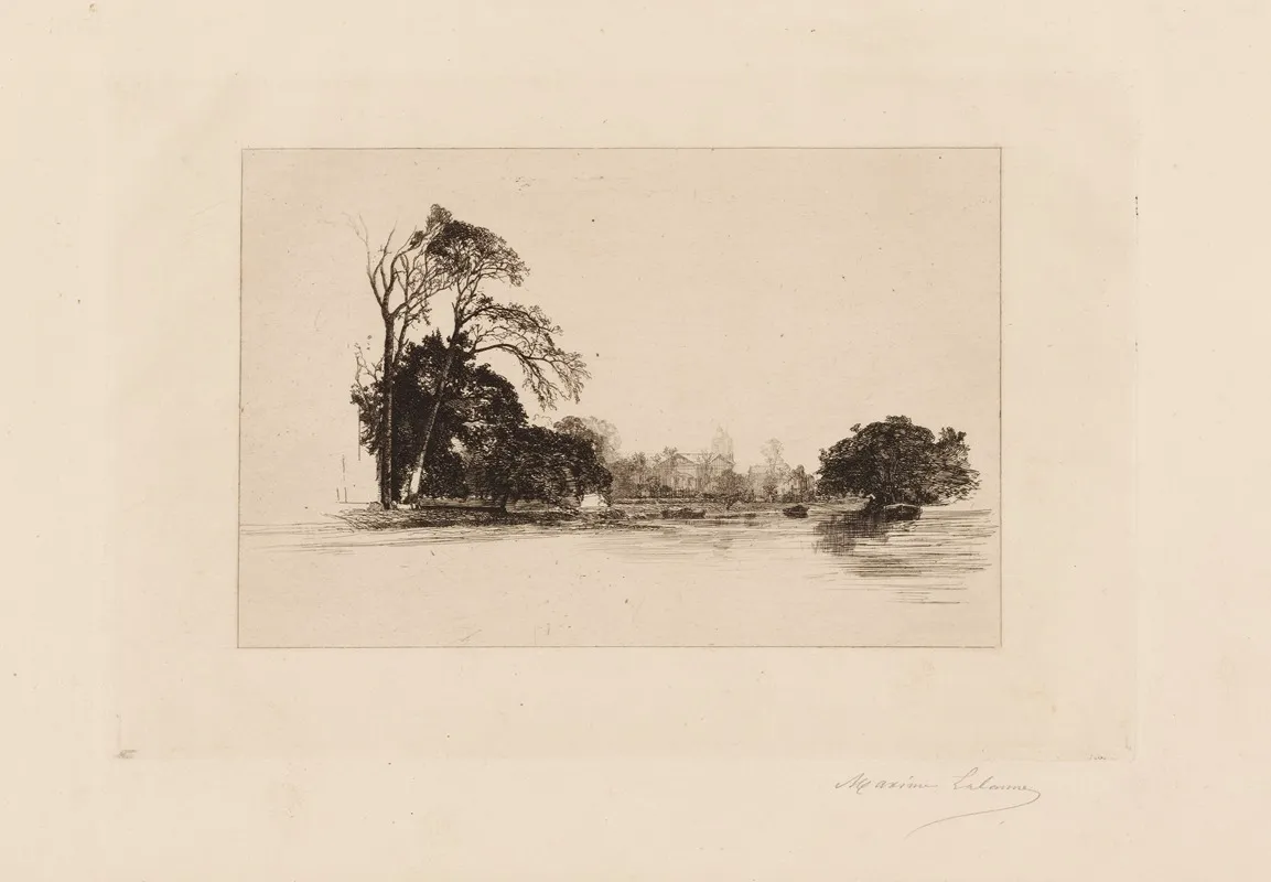 Bank Of The Thames by Maxime Lalanne - Canvas Print