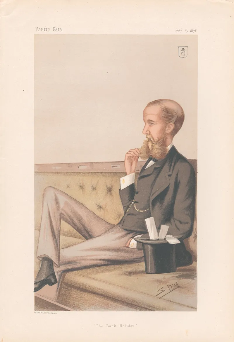 Bankers And Financiers The Bank Holiday Sir John Lubbock 23 February 1878 by Leslie Matthew Ward - Canvas Print