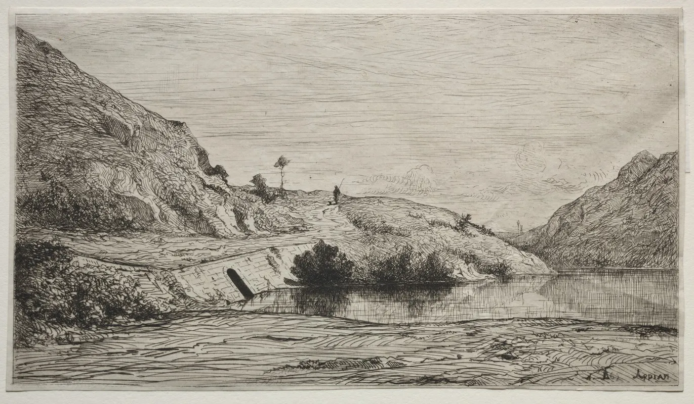 Banks Of The Rhone by Adolphe Appian - Canvas Print