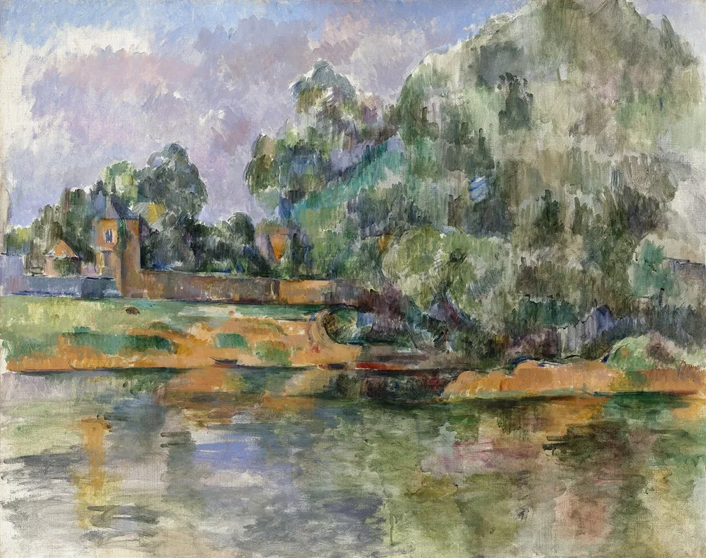 Banks Of The Seine At Medan by Paul Cézanne - Canvas Print